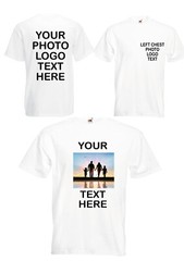 Personalised T-Shirt Custom Printed Your Text Photo Logo Stag Do Hen Party Top