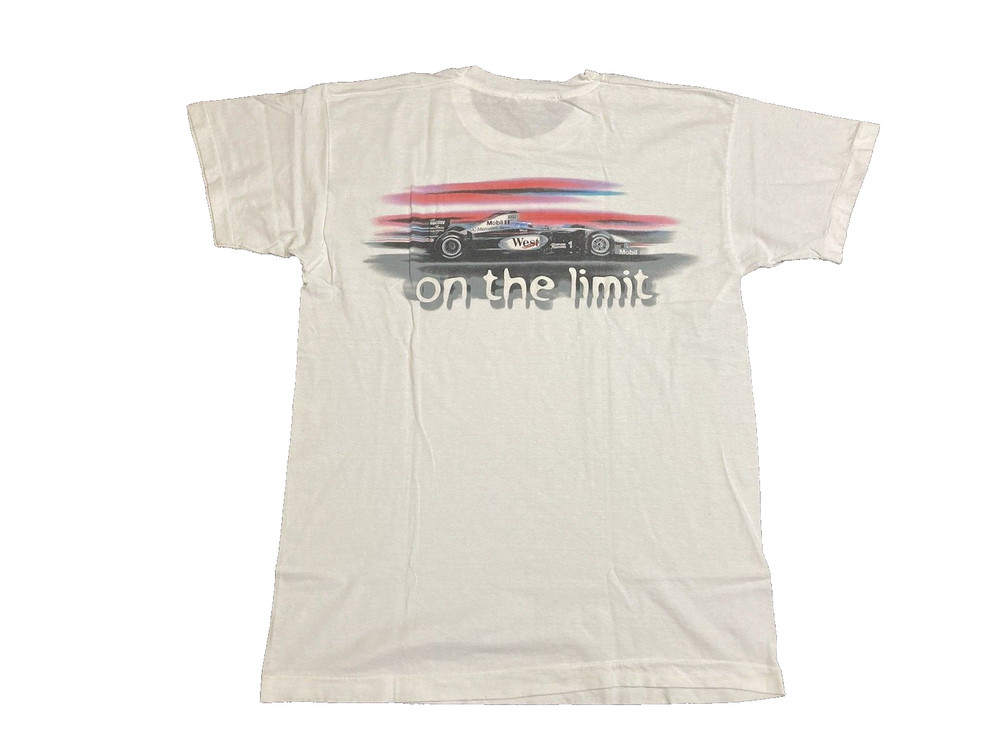 West McLaren Mercedes Formula 1 Racing Team Tee T Shirt Size L White Vintage