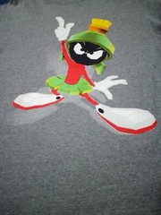 Warner Bros Vtg.Marvin The Martian Lonney Tunes 1996 T-Shirt Men M Gray