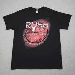 Rush Clockwork Angels Tour Shirt Men Large Black 2012 Big Logo Rock Band Tee
