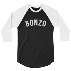 Bonzo Raglan T-Shirt, Led Zeppelin, Classic Rock, John Bonham, Jimmy Page, Plant