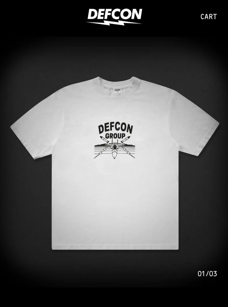 *NEW* Defcon Group Strike Eagle T Shirt White Size Medium Defense Condition Vans