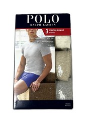 NEW Polo Ralph Lauren Men’s 3-Pack Slim-Fit Stretch Undershirts Size-S