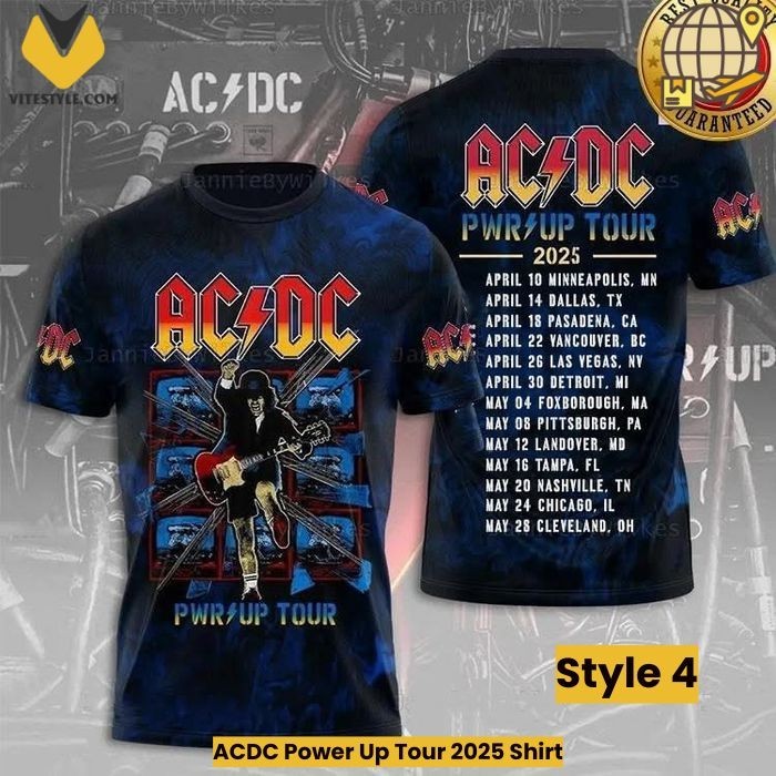ACDC Power Up Tour 2025 3D T-Shirt Full size BS1706