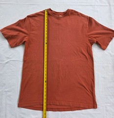 Duluth Trading Mens Orange Long Tail T-Shirt Size Medium Relaxed Fit 100% cotton
