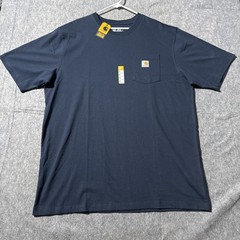 Carhartt Pocket T Shirt Mens XLT NWT Short Sleeve Blue Heavyweight Tee Loose Fit