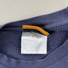 Vintage AND1 T-Shirt Mens Large Blue Thermal Waffle Knit Basketball Long Sleeve