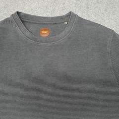 COMMON PEOPLE T-Shirt Men’s Gray M Textured Crew Neck Cotton Blend Top
