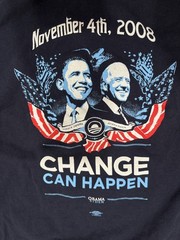 Vintage Obama Biden T Shirt Sz M/L Change Can Happen Political Y2K