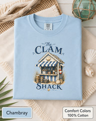 Clam Shack Shirt, Comfort Colors Coastal Tee, New England Beach Town Gift