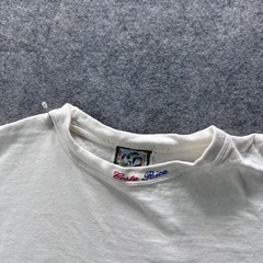 VTG Costa Rica Shirt Mens L White Graphic Tee Embroidered Map Logo Lightweight
