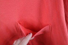 Vintage 90s IOU Mens Medium Blank Baggy Fit Short Sleeve Pocket T-Shirt Salmon
