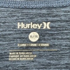 Hurley Mens XL Blue Heathered Long Sleeve Performance Graphic T-Shirt Raglan