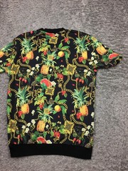 Asos Shirt Mens Size XS Extra Small Black Green Fruit Gold