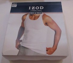 3 GENUINE IZOD MENS 2XL 3XL 4XL COTTON BLEND WHITE TANK TOP SHIRTS UNDERSHIRTS