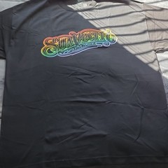 Suavecito Skeleton Rainbow Logo Graphic Black XL Men’s Cotton T-Shirt