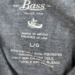 VTG G.H. Bass & Co. Men’s Navy Pocket T-Shirt Size Large Distressed Cotton