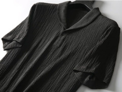 (Shirt+Trousers) New Summer Men Fashion Shirt Men Business Casual Shirts