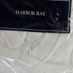 Harbor Bay White T-shirt V-Neck Lot of 6 (3x 2-packs) Size 3X Casual Male XL/DXL