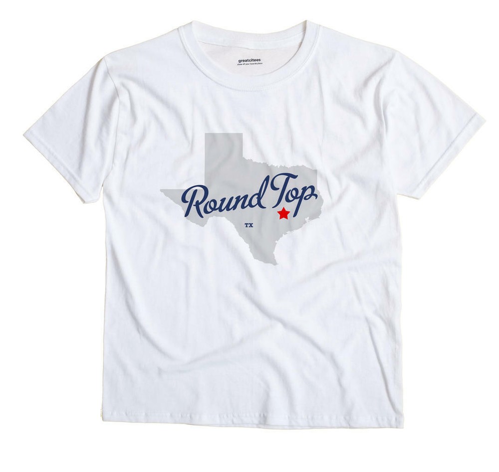 Round Top Texas TX Tex T-Shirt MAP