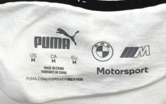 Puma BMW Motorsport T Shirt Mens Medium White Cotton Blend