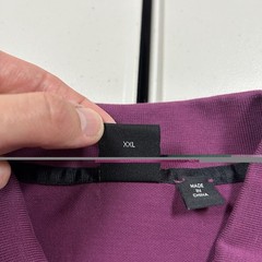 HUGO BOSS Polo Shirt Men Size 2XL Magenta Pima Cotton Designer Preppy Fits Tight