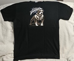 PITBULL TERRIER SPIKED COLLAR RUDE DOGS THE NEW BREED LIGHTNING T-SHIRT