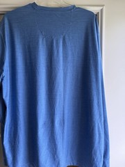 Greg Norman Play Dry Shirt XL Blue Shark Logo Performance Golf Athletic Tee