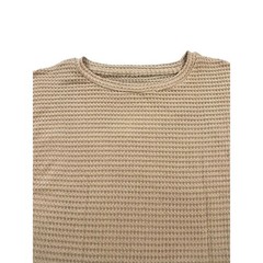 SHEIN Tank Top Men’s Size M Beige Deep Feelings Patch Waffle Knit Summer NWT