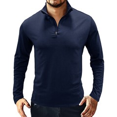 Zonbailon men’s Polo t-shirt Mock Neck bottomed shirt breathable quick dry