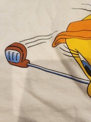 Tweety Bird Looney Tunes Shirt Tweed Off Golf XL 1993 Used White Velva Sheen WB