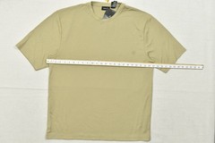 Claiborne Men’s XXL Beige Ribbed Short Sleeve Crew Neck T-Shirt Rayon Blend NEW