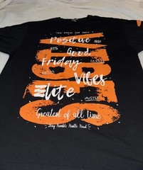 One Color Nation 3XL “Positive, Good, Friday Vibes” Short Sleeve T-Shirt