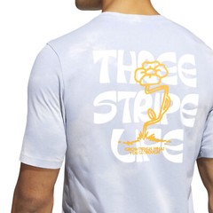 Adidas Men’s Summer Madness TSL Graphic Tee, Halo Silver