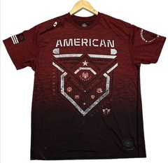AMERICAN FIGHTER Men’s T-Shirt CRYSTAL RIVER Premium Athletic MMA Size 2XL AOP
