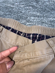 Vintage 1990s Yuppie Beige Cotton Trousers Unisex Sz N/A