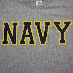 Navy Shirt Mens S Gray Blue Bayside Military Workout Run Uniform