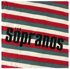 The Sopranos TONY HBO TV Men’s RED Striped embroided Logo T-Shirt S M L XL 2X