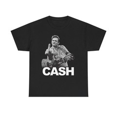 Johnny Cash Graphic T Shirt Vintage Country Poster Unisex Heavy Cotton Tee