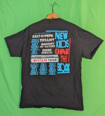 New Kids On The Block Mixtape Tour Fruit of the Loom Shirt Mens Large Black