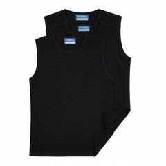Fabrik Pure Cotton Crew Neck Sleeveless Tee Shirt For Men 3 Pack in 2XL-8XL