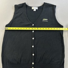 Vintage 80s Coeur d’Alene Idaho Embroidered Knit Sleveless Golf Vest Mens XL USA