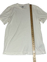 J Crew Slim Sueded Cotton T Shirt Mens Medium Ivory Short Sleeve Crewneck Tee