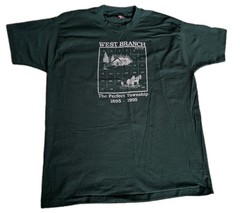 Vtg West Branch Michigan Perfect Township Centennial Tee Shirt USA Made 2XL EUC