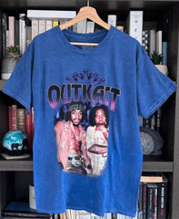 NWOT Outkast Mineral Wash Blue Short Sleeve Graphic Tee Unisex Large