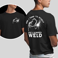 Funny Welder T Shirt Gift for Dad Stepfather Grandad Partner Him