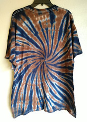 Handmade Spiral Tie Dye Shirt Unisex Men Women Sz XL Hippie Cotton Gildan (T083)