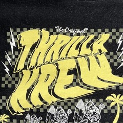 Thrilla Krew Surf Shirt Men’s L Black Gorilla Town & Country Hawaii Skate 2238