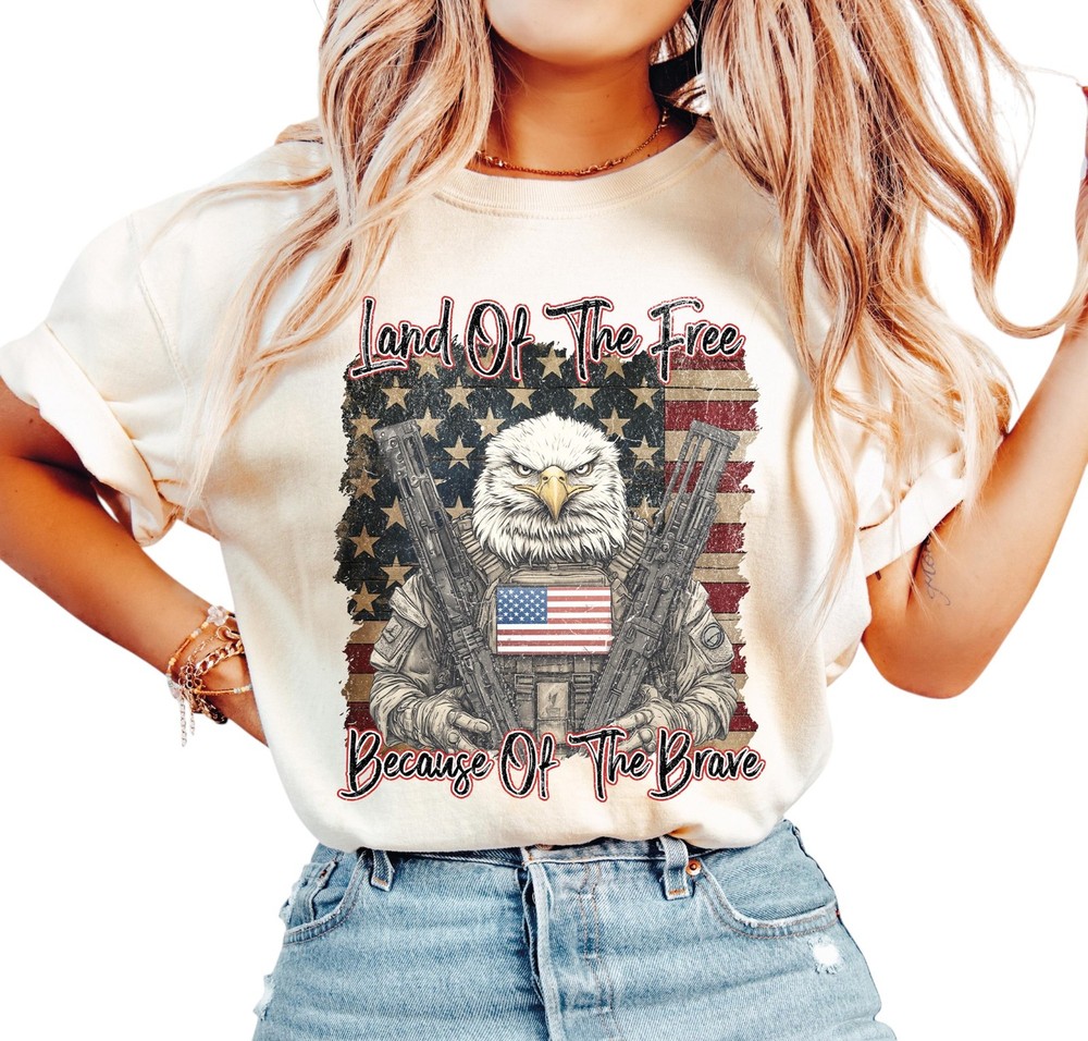 America Land Of The Free Because Of The Brave PNG 4th of July PNG Patriotic png