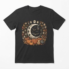 Autumn Moon T-Shirt, Fall Moon Shirt, Pumpkin Season Tee Halloween